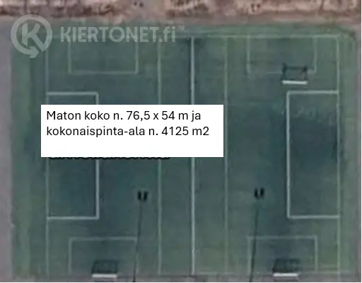 Myydään käytetty urheilukentän tekonurmi