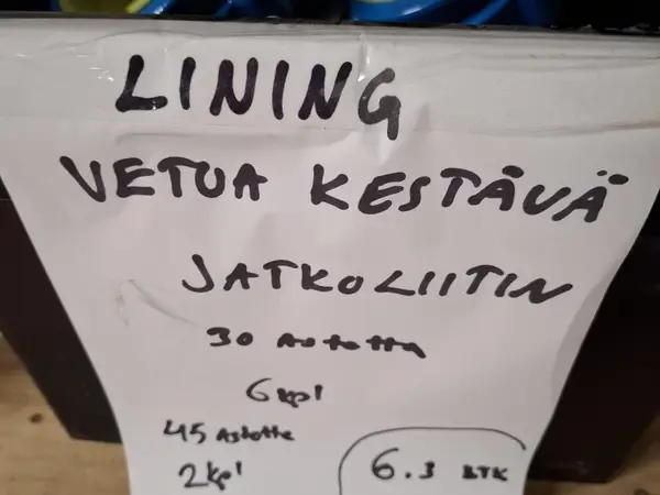 Hausjärven vesihuoltolaitokselta yli jääneitä tarvikkeita, Laatikko 6.3