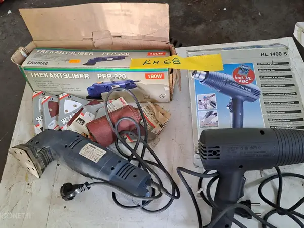 Cromag PEP-220 -hiomakone ja HL 1400 S -kuumailmapuhallin. nro KH68