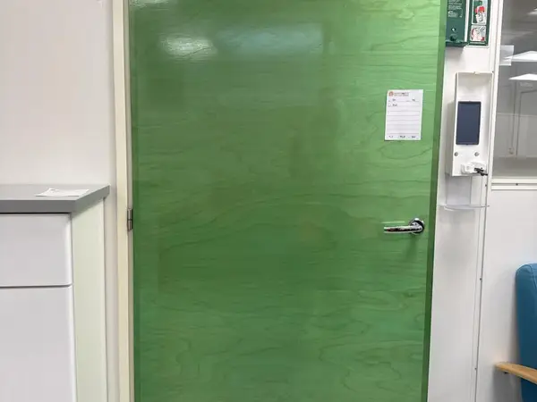 Ovi (nro 110) tila D1 synnytyssalit 115