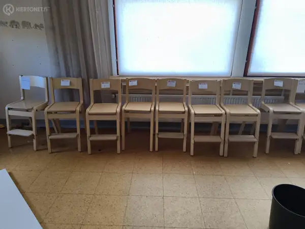 Lasten tuolit 8 kpl (nro 111) tila 1. Huone 13
