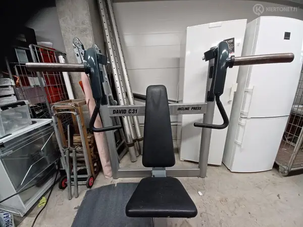 Vinopenkkipunnerruslaite (Incline press), käytetty