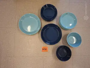 Iittala Teema turkoosi & tummansininen astiasetti