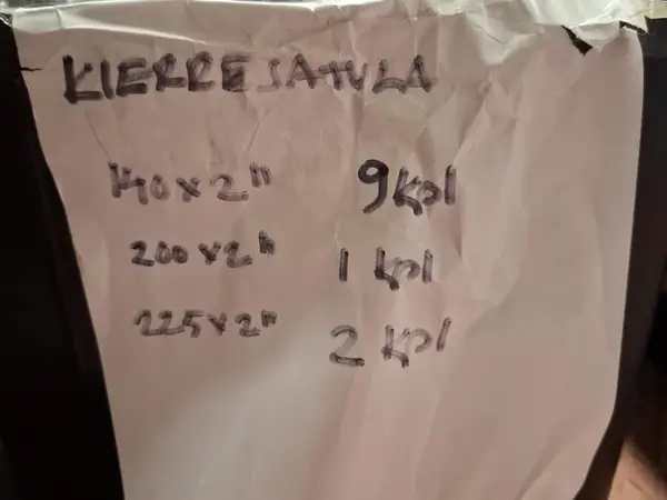 Hausjärven vesihuoltolaitokselta yli jääneitä tarvikkeita, Laatikko 29