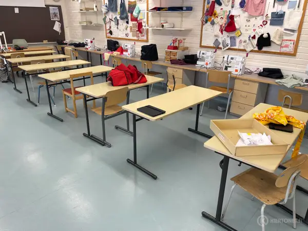 Pulpetti 7 kpl (nro 9) tila K2 Tekstiililuokka