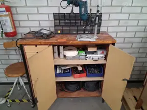 #050 DIY pylväsporakone + pöytä + tuoli ja paljon tarvikkeita