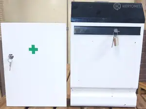 Postilaatikko ja lääkekaappi